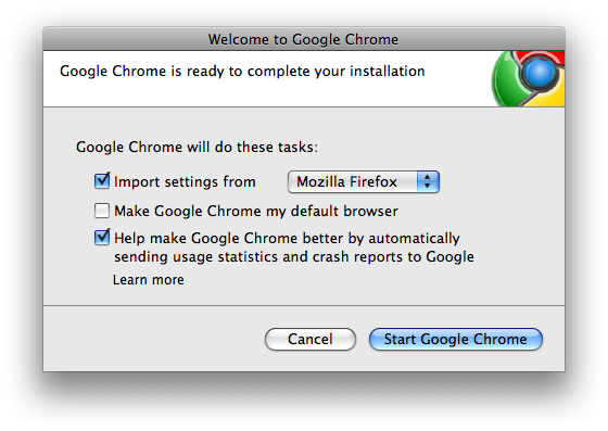 default browser chrome for mac